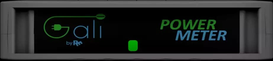 The GALI Power Meter from the front, with the GALI logo and the status LED